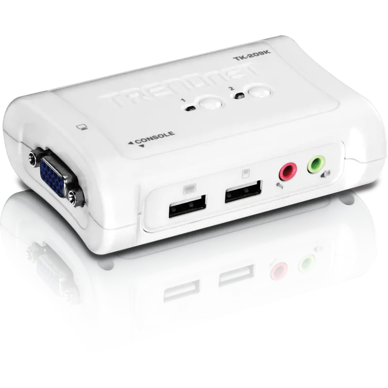2-Port Usb Kvm Switch Kit With Stereo Audio Pass-Through | Tk-209K 1