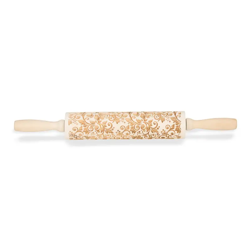 20 Cm Sugar Paste Rolling Pin – Floral Pattern Design 1
