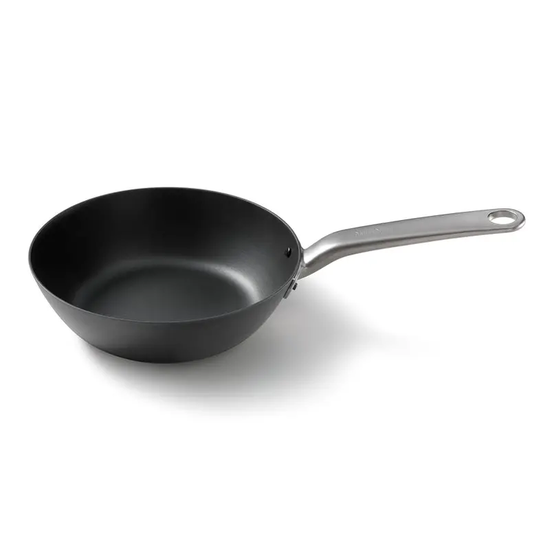 24 Cm Deep-Dish Carbon Steel Wok – 7 Cm Height 1