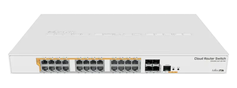 24-Port Poe Gigabit Switch With Quad 10G Sfp+ Uplinks | Crs328-24P-4S+Rm 1