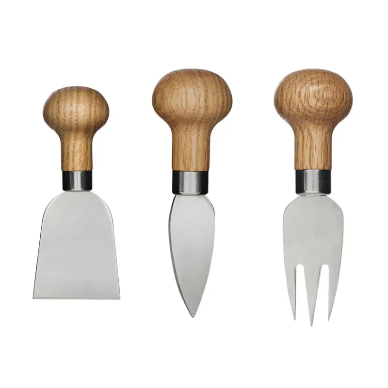 3-Piece Cheese Knife Set – Blade Length: 12.5 Cm Each 1