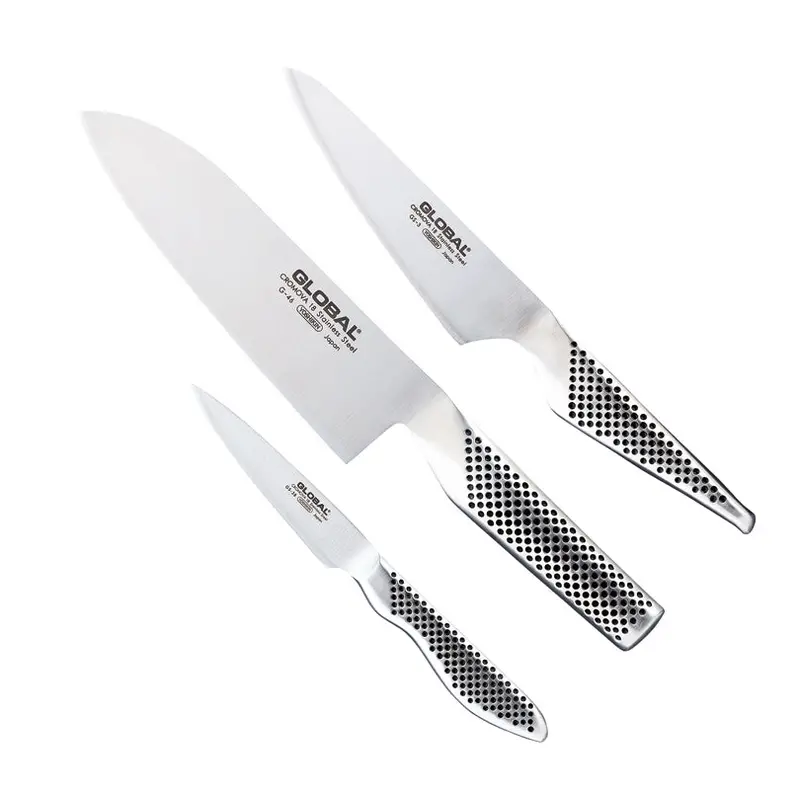 3-Piece Knife Set – Includes G-46 Chef’S Knife (18 Cm), Gs-03 Paring Knife (13 Cm), And Gs-38 Utility Knife (9 Cm) 1