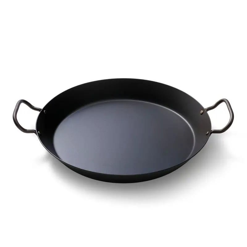 38 Cm Dual-Handle Carbon Steel Paella Pan – 5 Cm Deep 1