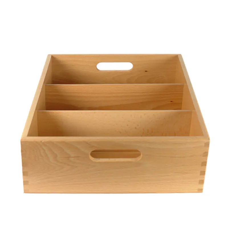 4-Compartment Wooden Cutlery Organizer 1