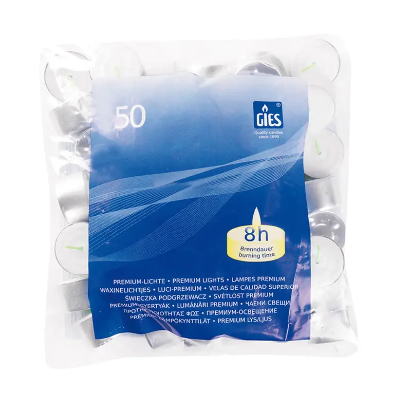 50-Pack Premium Tea Lights – 3.8 Cm Diameter 1