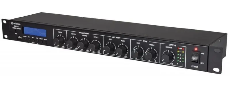 Adastra 953.028Uk Rackmount Audio Mixer With Bluetooth, Usb, And Fm Playback 1