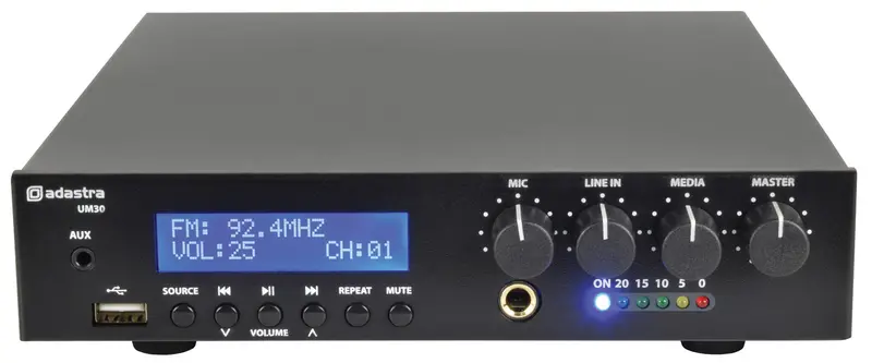 Adastra Um Series – Ultra-Compact 100V Mixer-Amplifier For Small-Scale Pa Applications | 953.173Uk 1