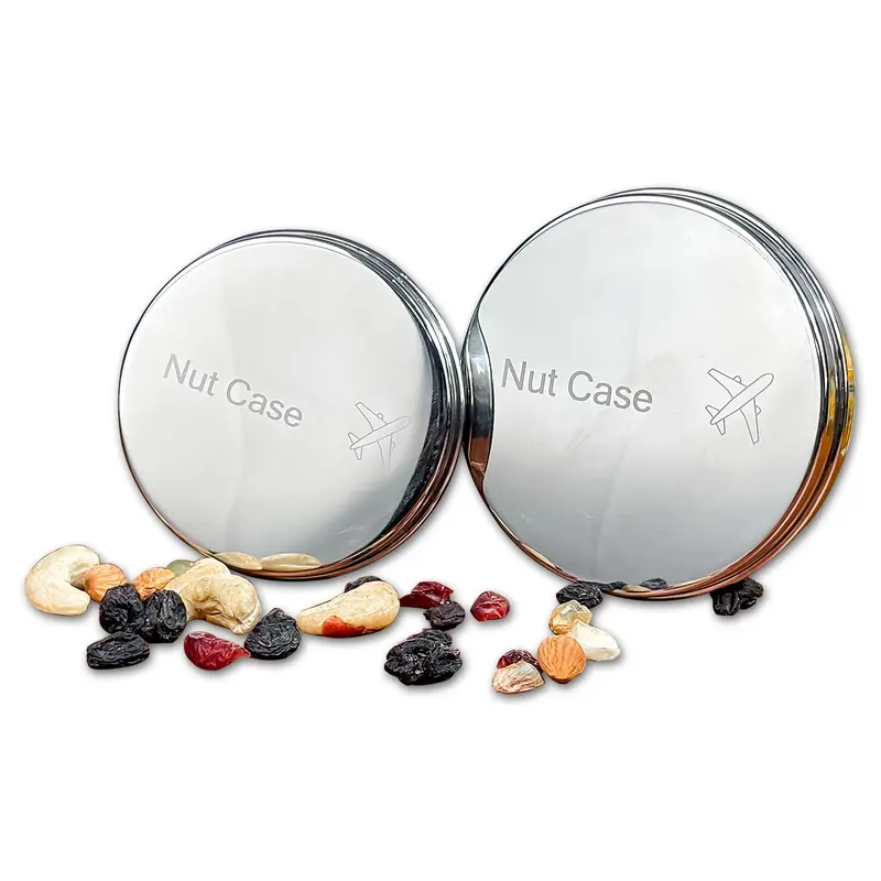 Airtight Stainless Steel Nut Storage Set – Two-Bottle Food Container System 1