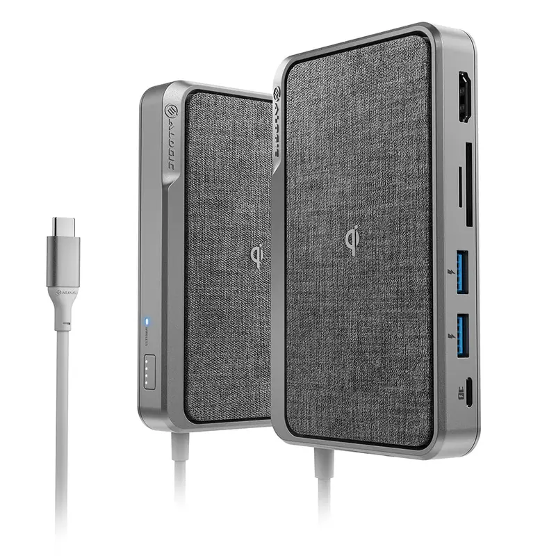 Alogic Uldwav-Sgr All-In-One Usb-C Dock With Power Delivery, Power Bank & Wireless Charging 1
