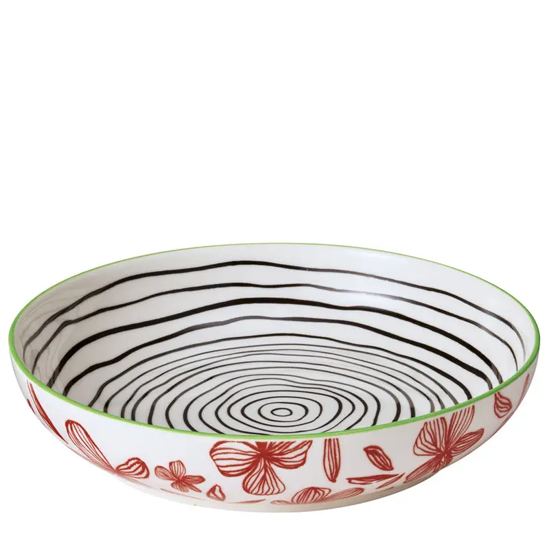 Amici Floral Deep Plate Or Soup Bowl – 750 Ml, 21.5 Cm Diameter × 4.5 Cm Height 1