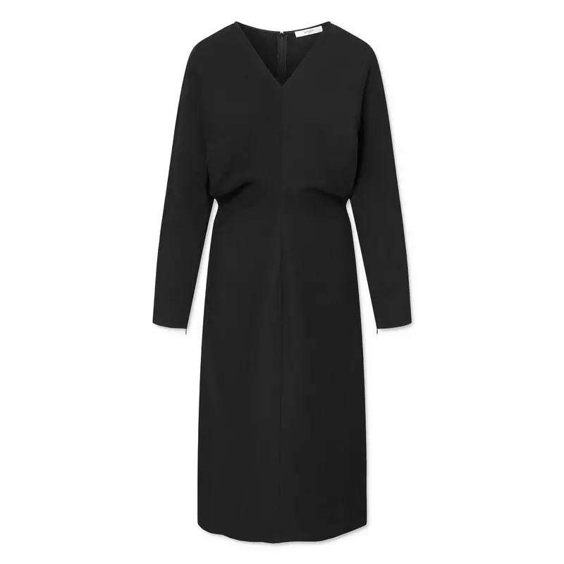 Angela Structured Shift Dress In Jet Black 1