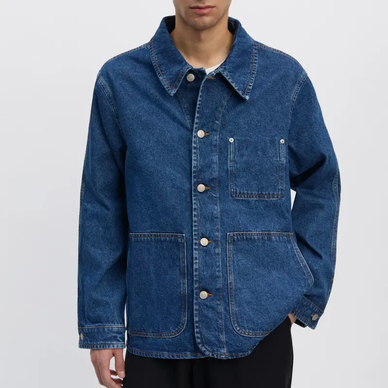 Another Denim Jacket 1.0 In Faded Blue – Lightly Distressed, Layering Essential 1