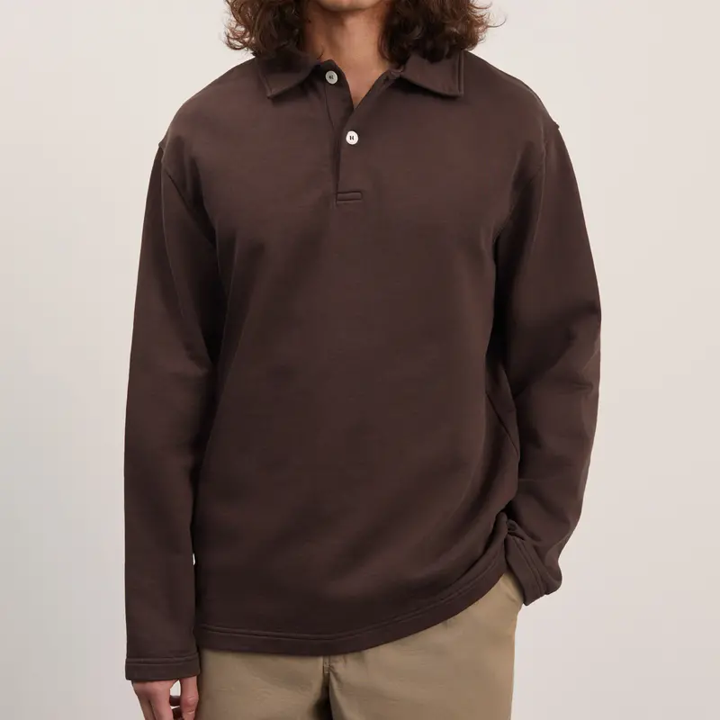 Another Polo Shirt 1.0 In Antique Brown Piqué Cotton 1
