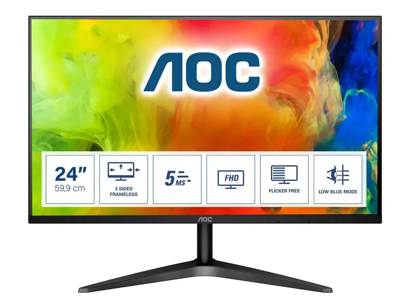 Aoc 23.6-Inch Full Hd 75Hz Ips Monitor – Model 24B1H 1