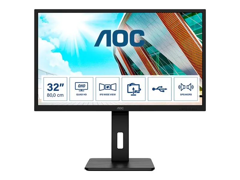 Aoc Q32P2 — 31.5" Qhd Ips Monitor, 75Hz, Hdr10 Support 1