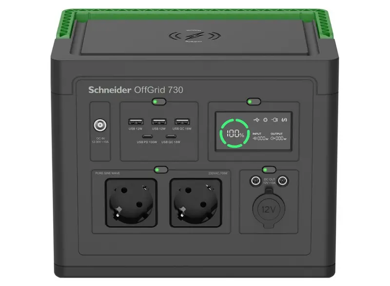 Apc Schneider Offgrid 730 Portable Power Station – 738Wh Li-Ion, 700W Ac Output (Pps730-Gr) 1