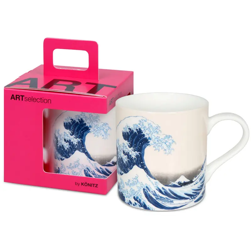 Art Selection Gift Box Mug – 'The Great Wave' By Hokusai, 400 Ml, 8.8 × 9.2 Cm 1