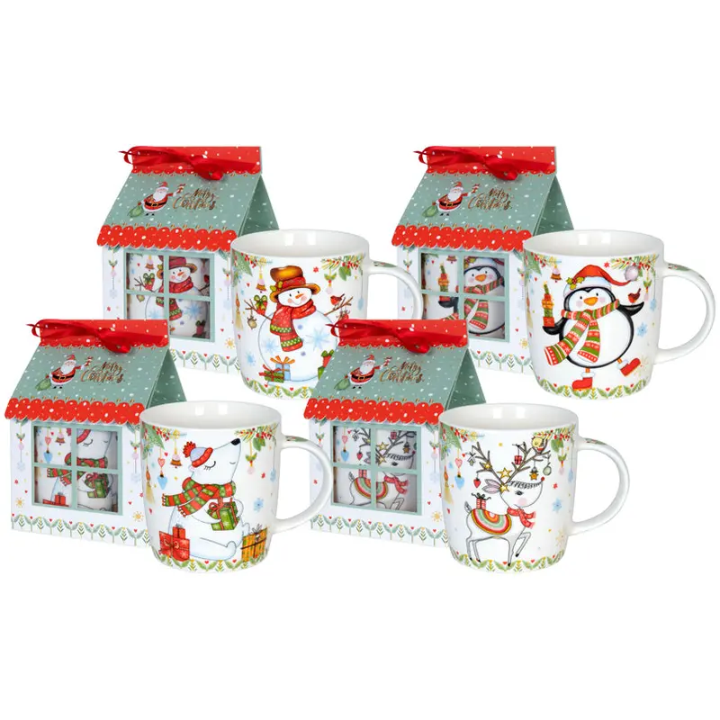 Assorted Christmas-Themed Mug Pack – 24-Piece Set, 400 Ml Each 1