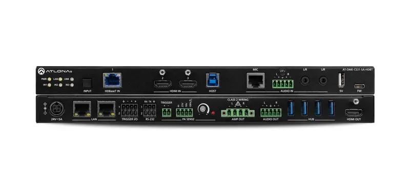Atlona At-Ome-Cs31-Sa-Hdbt: 3-Input Hdbaset/Hdmi Switcher With Mixer, Amp, And Usb Hub 1