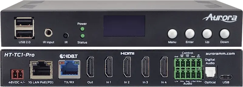 Aurora Ht-Tc1-Pro – 4-Input 4K60 4:4:4 Hdbaset 2.0 Transceiver (330 Ft) 1