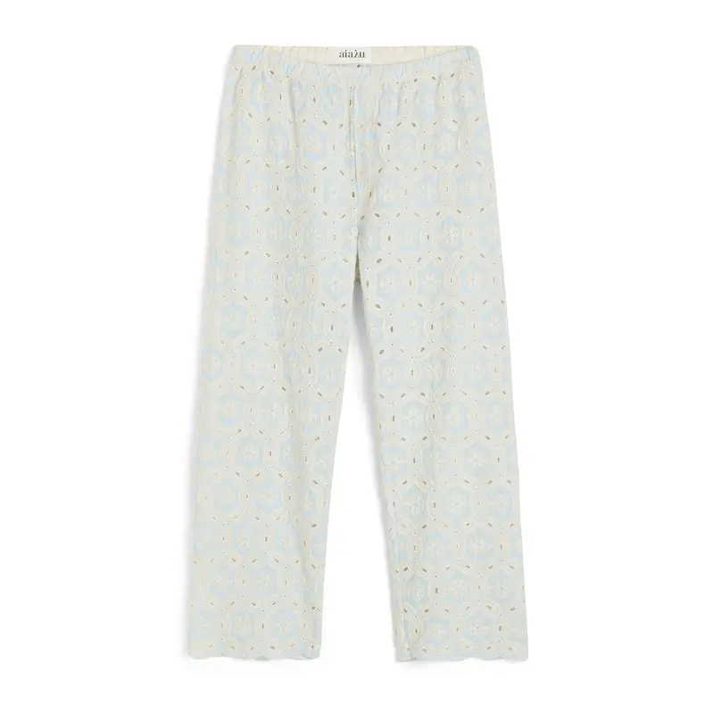 Ava Embroidered Pant With Blue Eyes 1