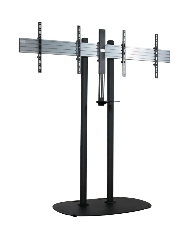 B-Tech Bt8521/B Universal Twin-Screen Vc Stand – 1.5M Height, Fits 39–46 Inch Displays 1