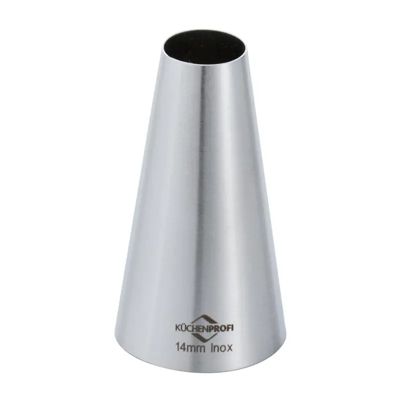 Bake Round Piping Tip – 14 Mm Opening, 4X5 Cm Stainless Steel 1
