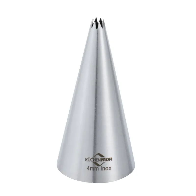 Bake Star-Shaped Piping Nozzle – 4 Mm Opening, 4X5.5 Cm 1