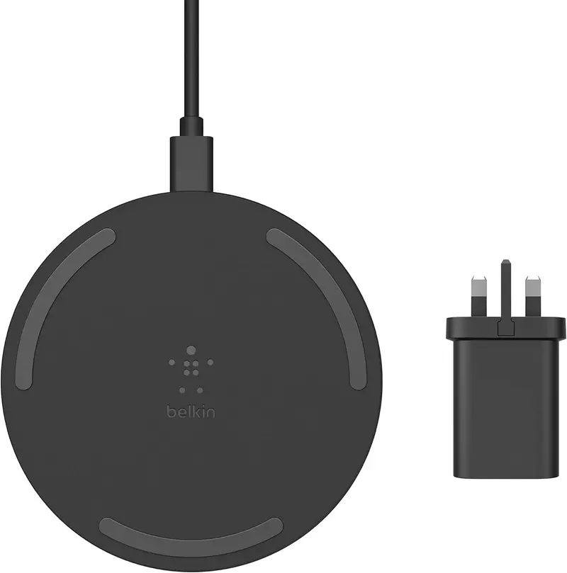 Belkin 15W Qi Wireless Charging Pad With 24W Fast Wall Charger Bundle – Sleek Black Design | Wia002Mybk 1