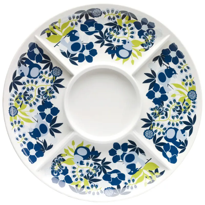 Blue Melamine Serving Plate – 30 Cm Durable Tableware 1