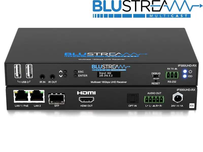 Blustream Ip300Uhd-Rx Uhd Video Receiver For 1Gb Managed Networks 1