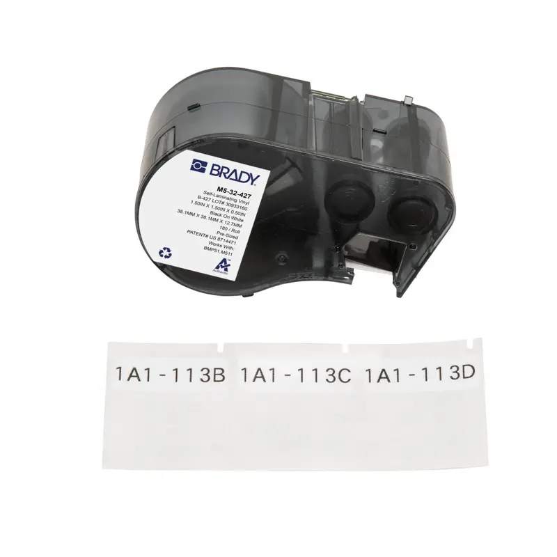 Brady M5 Wrap-Around Labels – Self-Laminating Vinyl With Ribbon, 1000-Pk 1