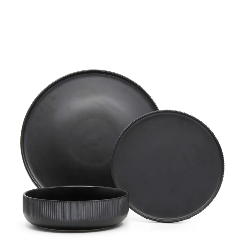 Brae 12-Piece Ceramic Dinner Set – Minimalist Tableware Collection 1