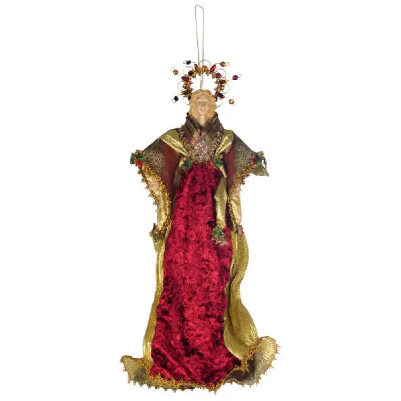 Brocade Christmas Angel Ornament – Elegant Home Decor 1