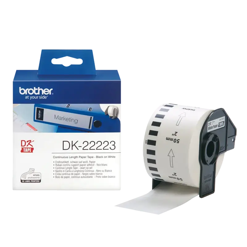 Brother Dk22223 Bright White Printer Label Tape – Optimized For Sharp Text Output 1