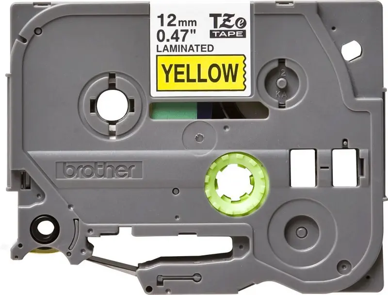 Brother Tze631 Labelling Tape – 12Mm Wide, Black Text On Yellow Background 1