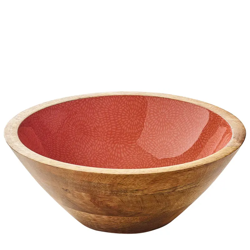 Brush Coral Round Snack Bowl – 20 Cm Diameter × 8 Cm Height 1