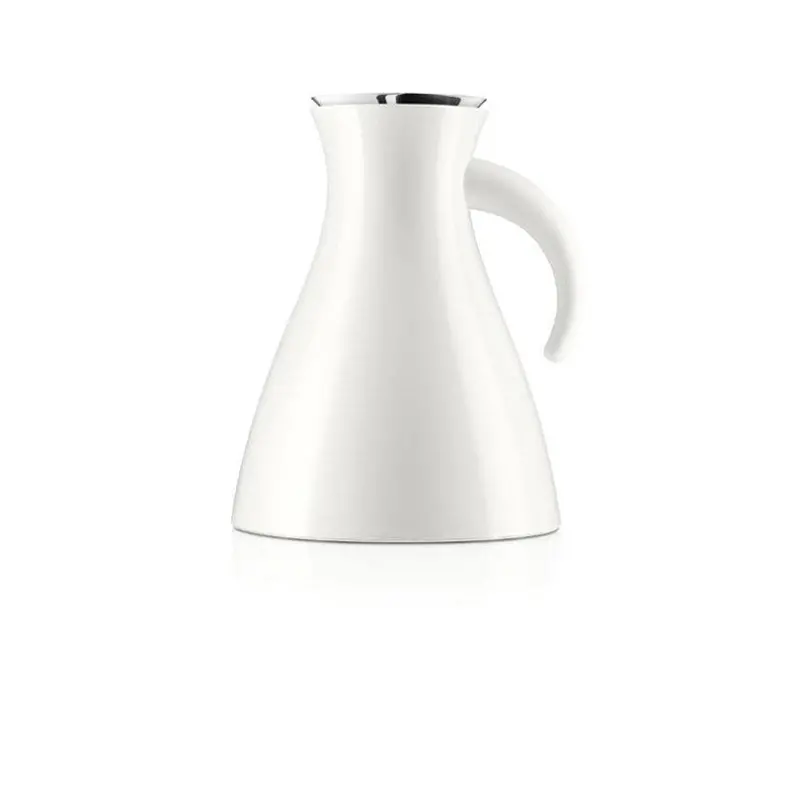 Bulbous White Thermal Carafe – 1-Liter Capacity, 18 × 24 Cm 1
