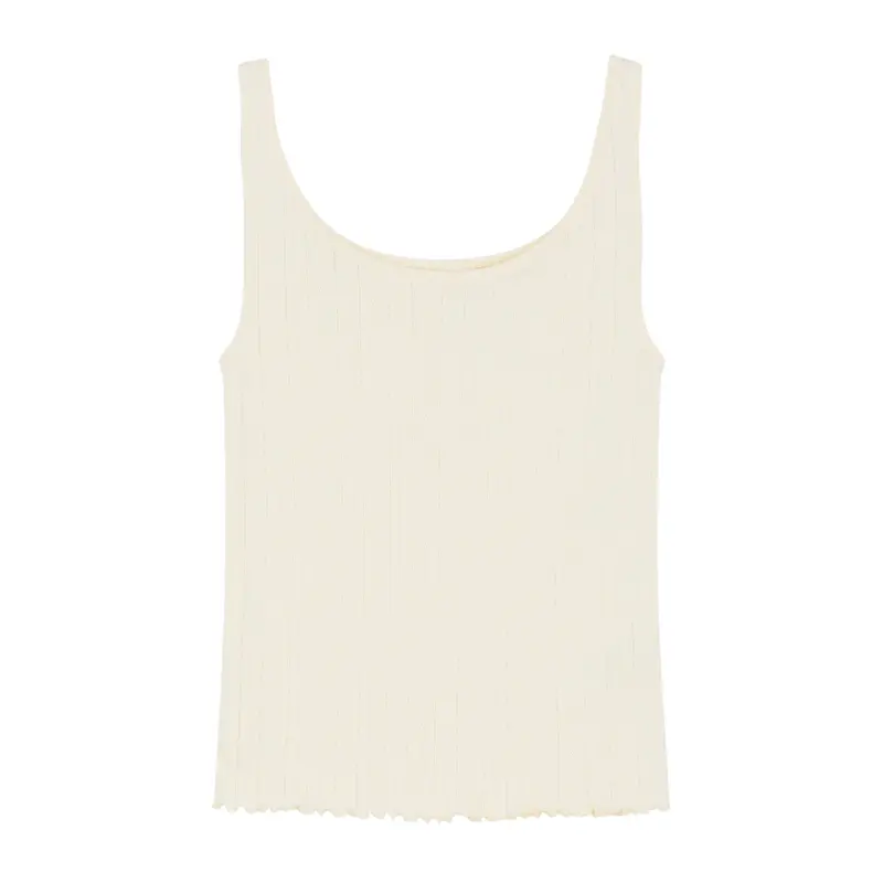 Butter-Hued Low-Back Sleeveless Top By Edie 1