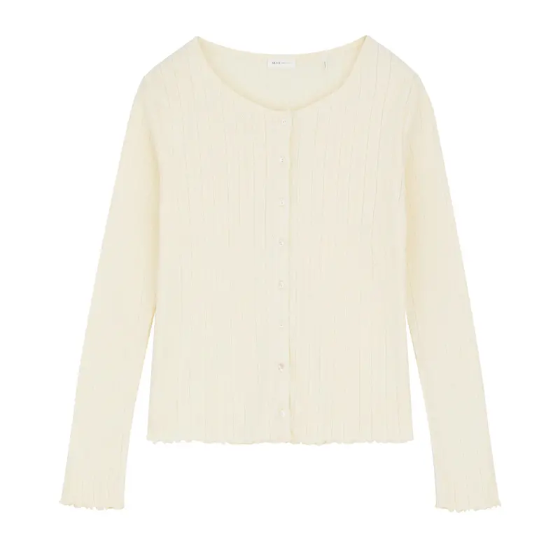 Butter-Shade Lightweight Open-Front Cardigan By Edie 1