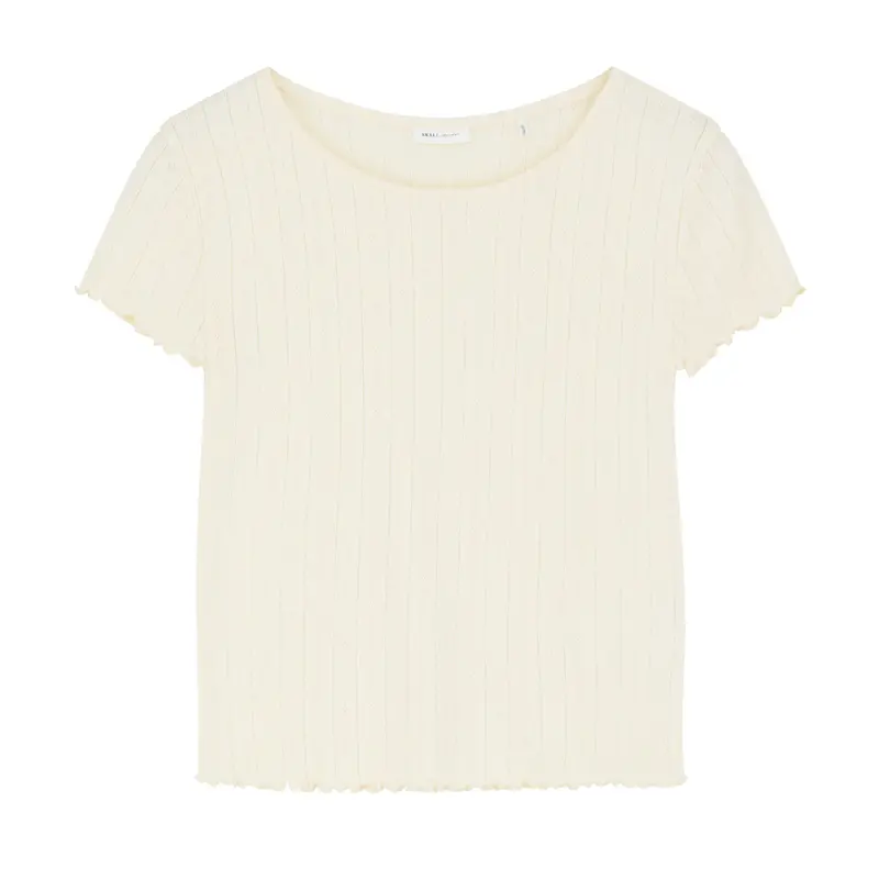 Butter-Tone Cap-Sleeve Cotton Tee By Edie 1