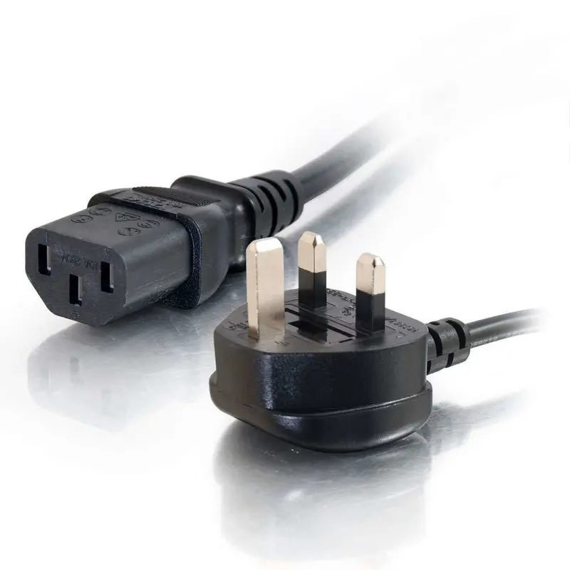C2G Cg88513 2-Meter 16 Awg Uk Power Cord – Iec320 C13 To Bs 1363 Plug 1