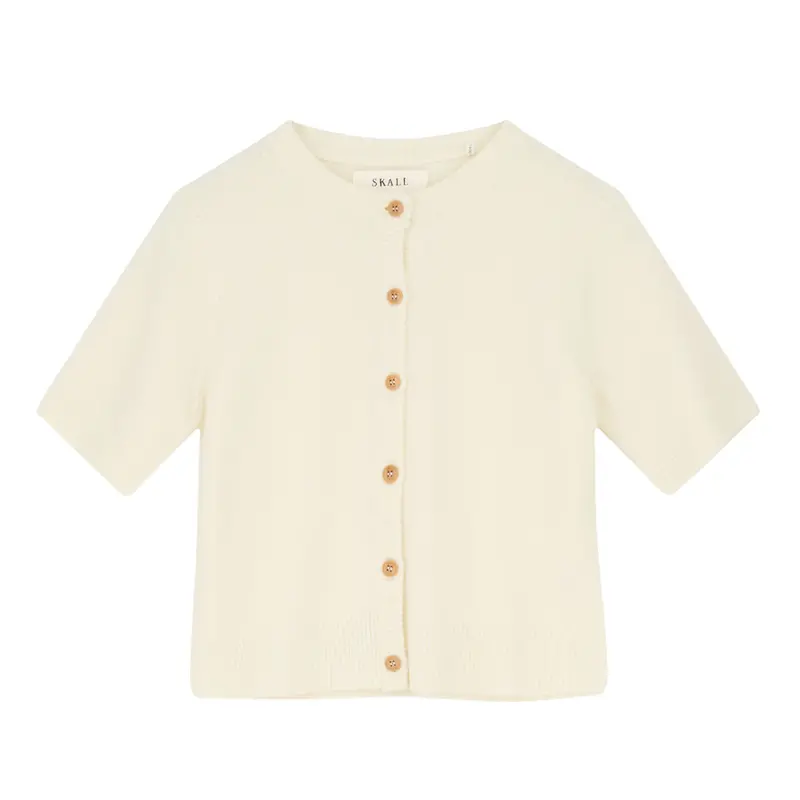 Carmine Lightweight Open-Front Cardigan – White 1