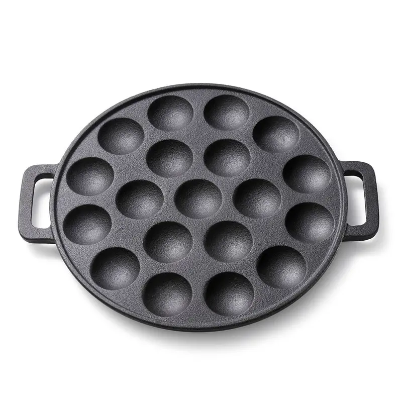 Cast Iron Mini Pancake Pan – 24 Cm Ø × 2 Cm Depth, 19 Individual Cavities For Bite-Sized Treats 1