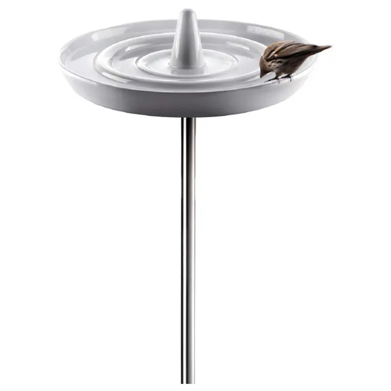 Ceramic And Stainless Steel Bird Feeder Tray 1