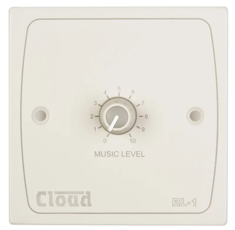 Cloud Electronics Rl-1B/W – Single-Channel Remote Volume Level Control Plate 1