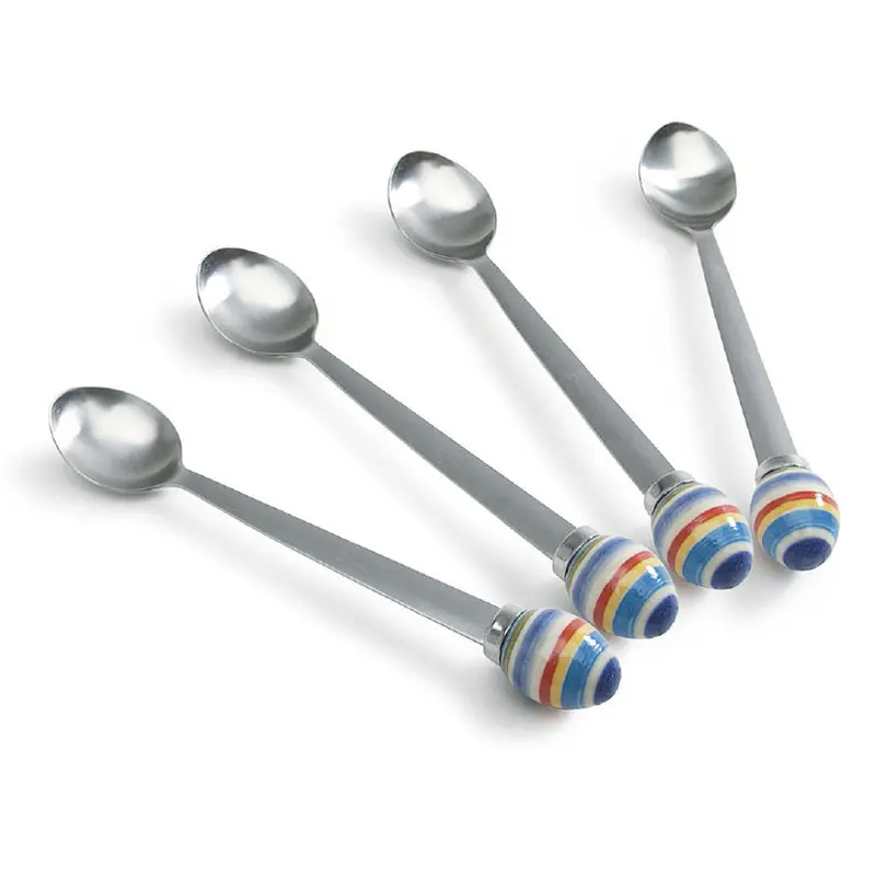 Colorful Egg Spoon Set – 4-Piece, 12Cm Length 1