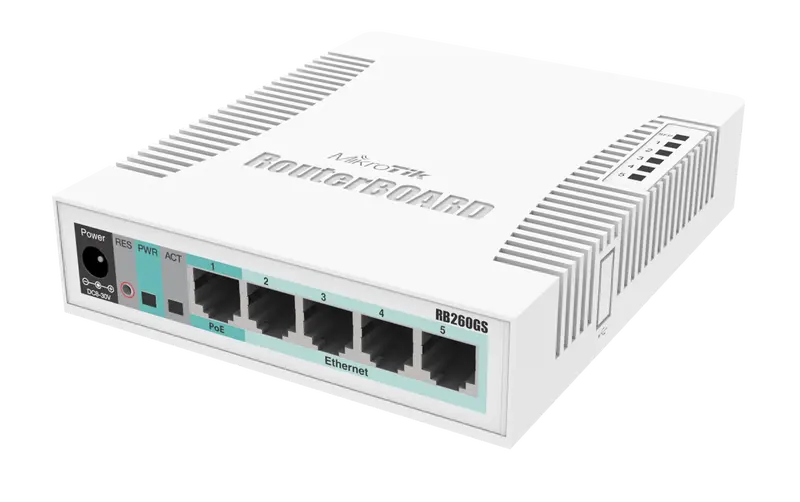 Compact Gigabit Switch: 5X Rj45 + 1X Sfp, Swos-Based | Mikrotik Css106-5G-1S 1