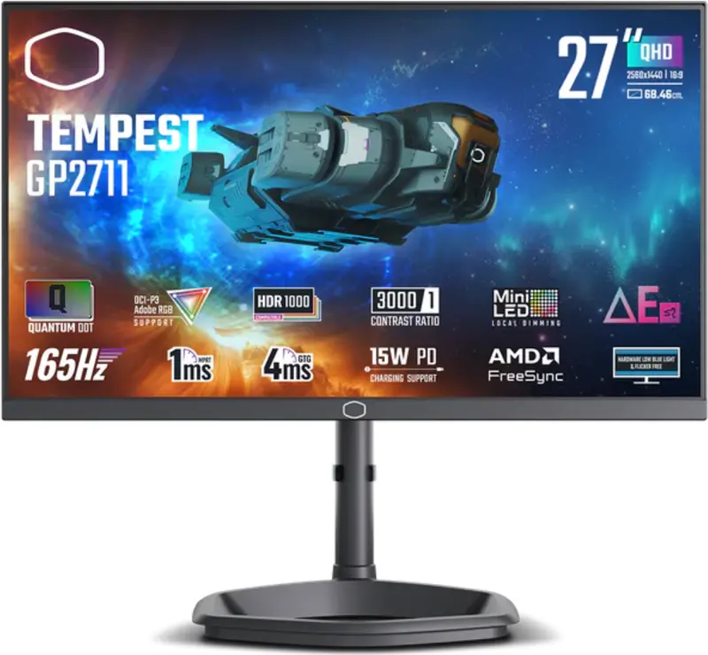 Cooler Master Gp2711 27-Inch Qhd Gaming Monitor – 165Hz, Va Panel, 2K Resolution 1