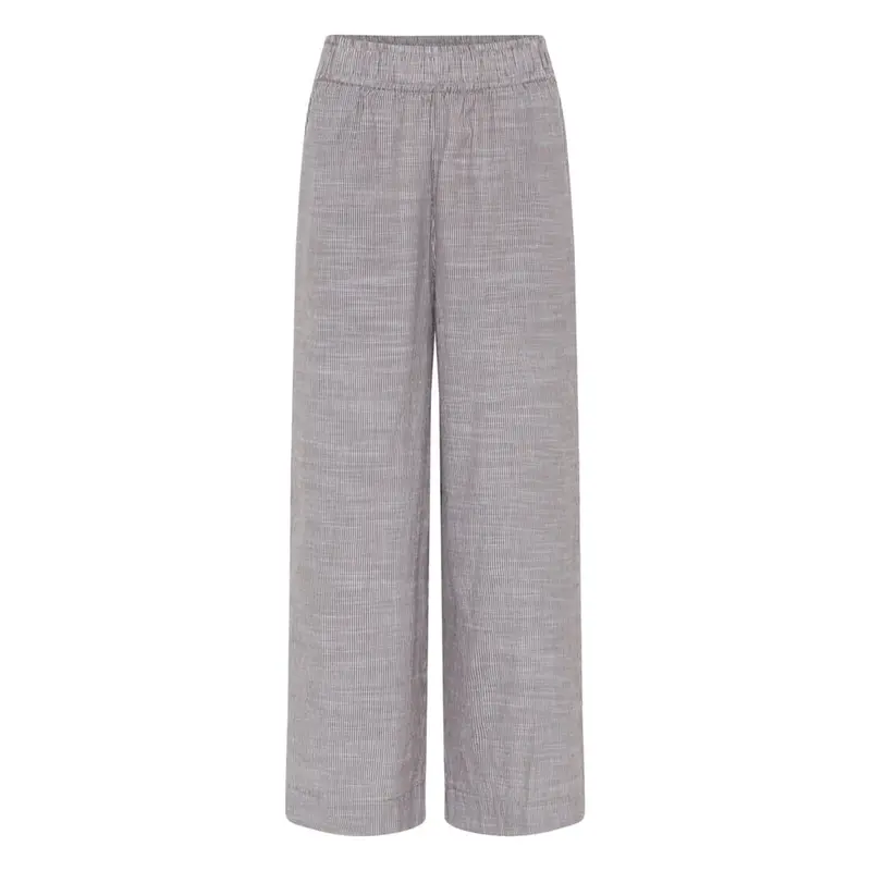 Copenhagen Wide-Leg Trousers In Coffee Quartz Stripe 1